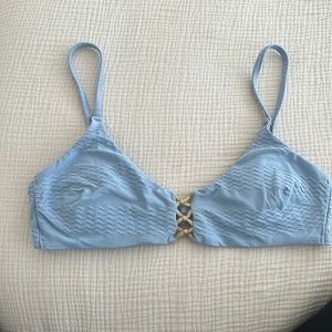 NWOT aerie baby blue scoop bikini top (top only)
